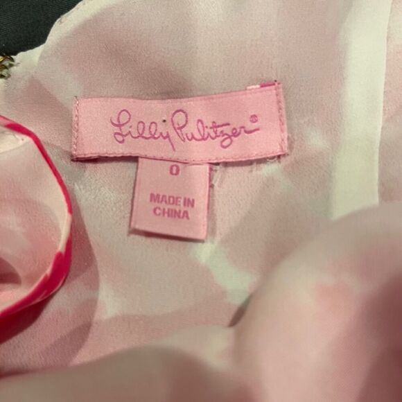 Lilly Pulitzer Silk Hot Pink Zebra Striped Dress Size 0 - Picture 6 of 12